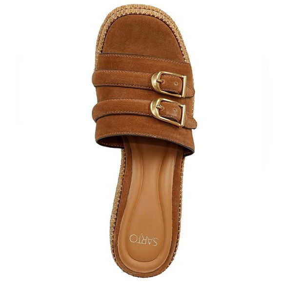 Stylish Brown Wedge Sandals - Picture 3 of 6